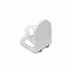 Croydex Hilier Stick 'n' Lock Soft Close D-Shape Family Toilet Seat White - WL112322H