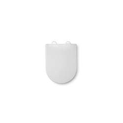 Telese Stick Tight Polypropylene Toilet Seat, White, Soft Close, Antibacterial, Quick Release for Easy Cleaning