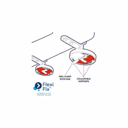 Lugano Grey Flexi-Fix Always Fits Moulded Wood Toilet Seat, Soft Close, Quick Release for Easy Cleaning - Additional view 5