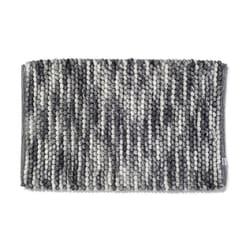 Grey Microspace Loop Bath Rug, Slip-Resistant