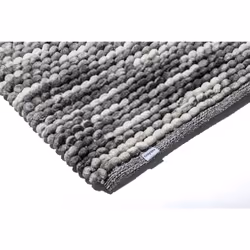 Grey Microspace Loop Bath Rug, Slip-Resistant