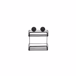 Stick 'n' Lock 2 Tier Cosmetic Basket Matt Black