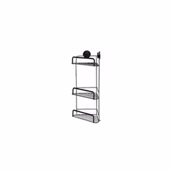 Stick 'n' Lock 3 Tier Corner Basket Matt Black