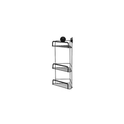 Stick 'n' Lock 3 Tier Corner Basket Matt Black
