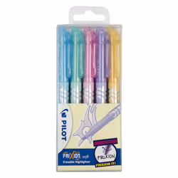 Pilot Frixion Light Soft Erasable Highlighter - Assorted, Pack of 5