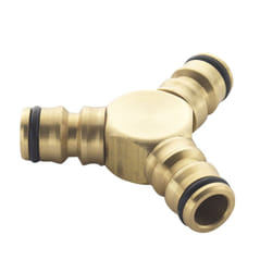 BWF8 Triple Male Brass Hose Connector, Bronze