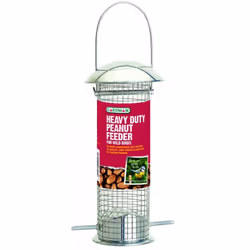Gardman Aluminium Peanut Feeder, Feed Safe Coating, Holds 270g of Peanuts, 23cm