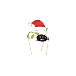 Pack of 6 Festive Christmas Photo Booth Selfie Props Party Fun