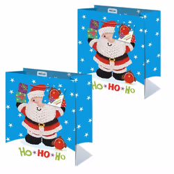 2 Pack Christmas Small Gift Bag 26.5cm x 21.5cm x 10cm - Knitted Character