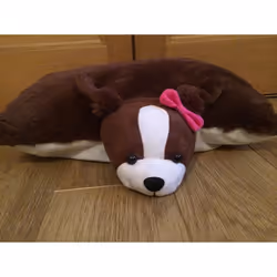 Playful Puppy Dog Pillow Soft Cuddly Plush Toy