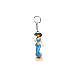 Princess Jasmine Pvc Key Ring Keychain Figure Aladdin Ornament Charm