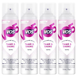 VO5 Hairspray With Heat Defence, Tame & Shine 100ml - 4 Pack