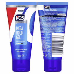 VO5 Mega Hold 24hr Extra Control Travel-Friendly Styling Gel 50ml - 4 Pack