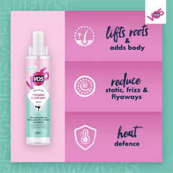 VO5 Amplified Volume Blow-dry Heat Defense Lotion Spray 200ml Pack of 2