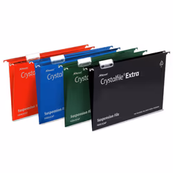 Rexel Crystalfile Extra Foolscap Suspension File 15mm Green (25), Green, Green, Green, Green, Green, Green, 240 mm, 278 mm, 7 ...