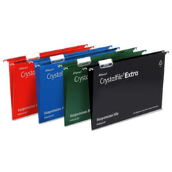 Rexel Crystalfile Extra Foolscap Suspension File 15mm Green (25)