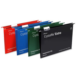 Rexel Crystalfile Extra Foolscap Suspension File 15mm Red (25)
