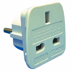 Lyvia Euro Travel Adaptor Plug - Maximum 250 Volts or 10 Amps