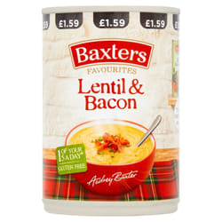 Baxters Favourites Lentil and Bacon Soup 400g (Pack of 12)