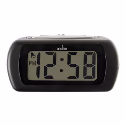 Acctim 12343 Auric Alarm Clock, Black