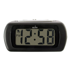 Acctim 12343 Auric Alarm Clock, Black