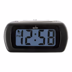 Acctim 12343 Auric Alarm Clock, Black