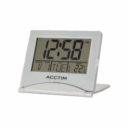 Acctim Mini Flip II Travel LCD Alarm Clock Grey [15787]