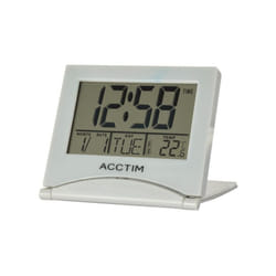 Acctim Mini Flip II Travel LCD Alarm Clock Grey [15787]