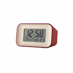 Acctim Digital Alarm Clock with Temperature, Red, 59 x 100 x 48 mm