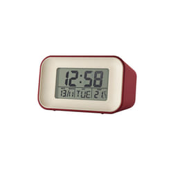 Acctim Digital Alarm Clock with Temperature, Red, 59 x 100 x 48 mm