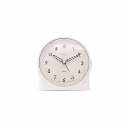 Acctim Arlo Non-Ticking Sweep Luminous Tipped Hands Analogue Backlight Alarm Clock (Buttermilk)
