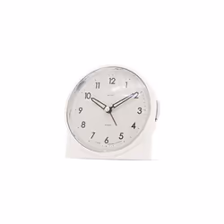 Acctim Arlo Non-Ticking Sweep Luminous Tipped Hands Analogue Backlight Alarm Clock (Buttermilk)