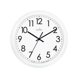 Acctim Abingdon Wall Clock White 25.5cm [21892]