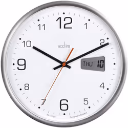 Acctim Kalendar 22367 Office Digital Day Date Bold Quartz Wall Clock