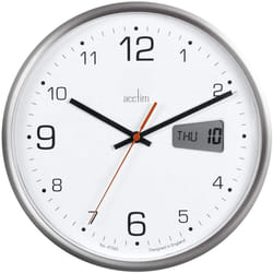 Acctim Kalendar 22367 Office Digital Day Date Bold Quartz Wall Clock