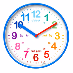 Acctim Wickford Childrens Time Teacher Wall Clock Blue