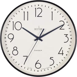 Acctim Earl Sweep Wall Clock Black 22563