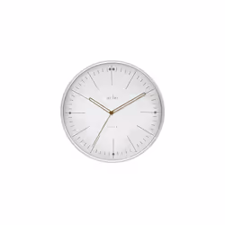 Acctim Solna Wall Clock Non-Ticking Sweep Minimalist Marker Dial Quartz White 28cm 22812