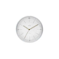 Acctim Solna Wall Clock Non-Ticking Sweep Minimalist Marker Dial Quartz White 28cm 22812