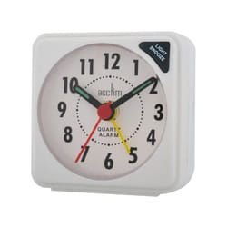Acctim Ingot Mini Alarm Clock White [25/738WB]