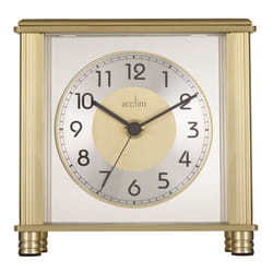 Acctim Gold Tone Battery Mantel Clock with Clear Numbers 36988