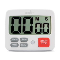 Easy Timer White Digital Countdown Timer Built in Stand Magnet and Hook