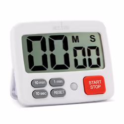 Easy Timer White Digital Countdown Timer Built in Stand Magnet and Hook