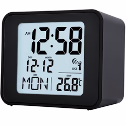 Acctim Cole Radio Controlled Alarm Clock - Black