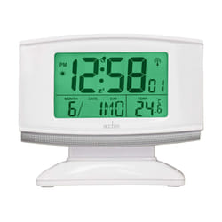 Acctim Integra 2 Radio Controlled White Alarm Clock