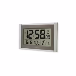 Acctim Stratus Radio Controlled LCD Digital Wall/Desk Clock Silver - 7
