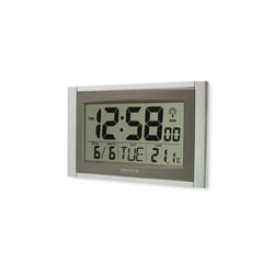 Acctim Stratus Radio Controlled LCD Digital Wall/Desk Clock Silver - 7