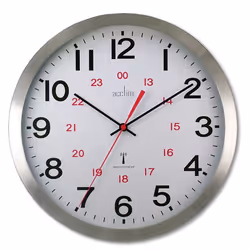 Acctim 74457 Century Radio Controlled Wall Clock, Aluminium