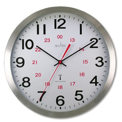 Acctim 74457 Century Radio Controlled Wall Clock, Aluminium