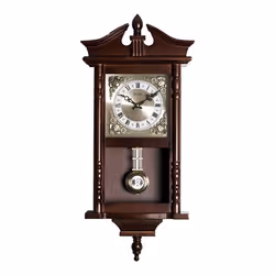 Acctim Westbury Radio Controlled Large Dark Wooden Westminster Chiming regulator Quartz Wall Clock with pendulum